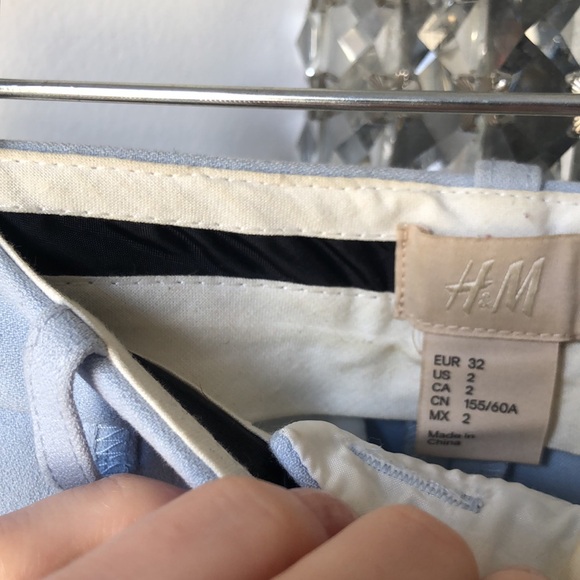 H&M powder blue Capri work pants size 2 - Picture 5 of 5